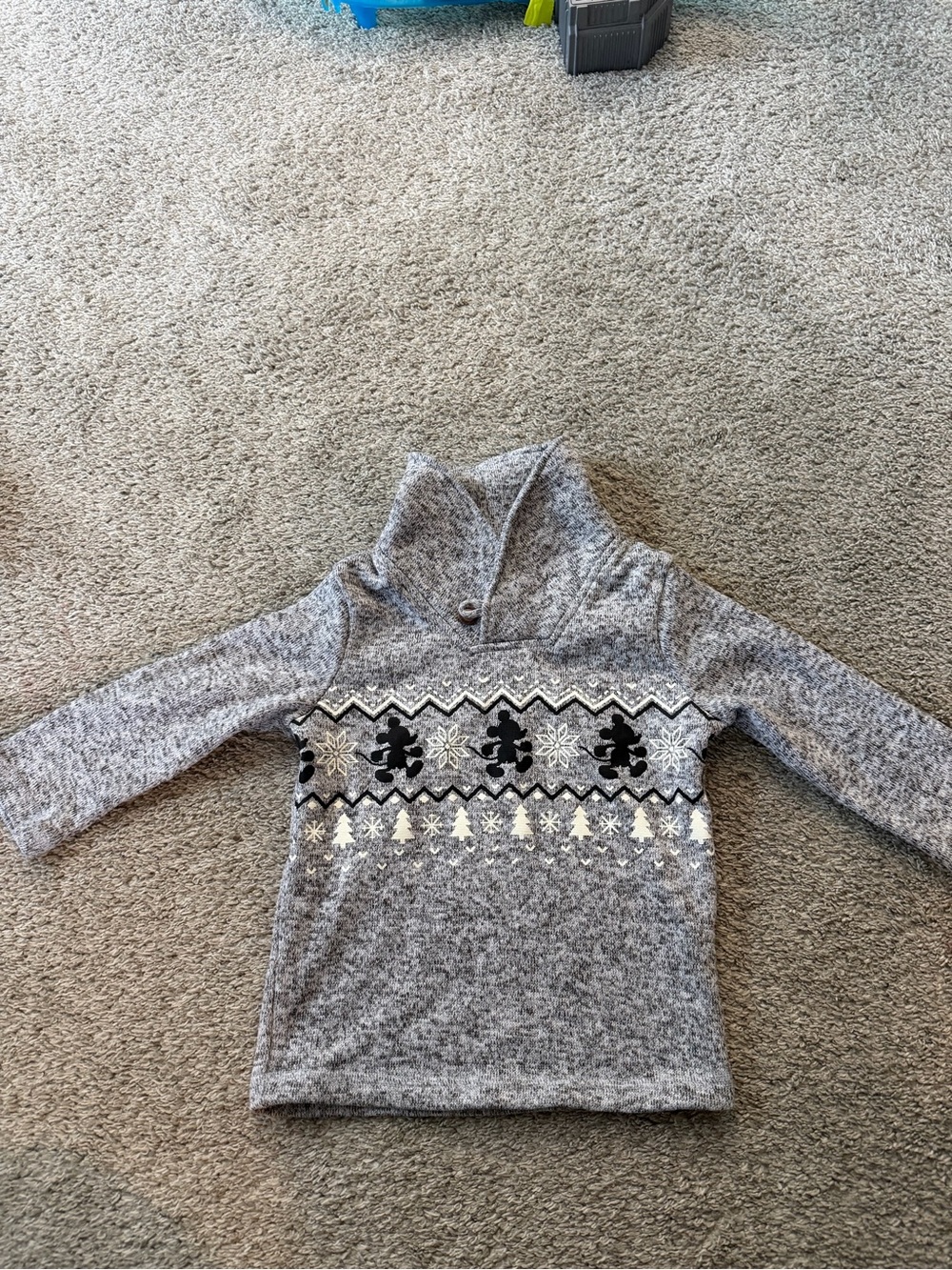 Cozy Gray Nordic-Pattern Women's Sweater